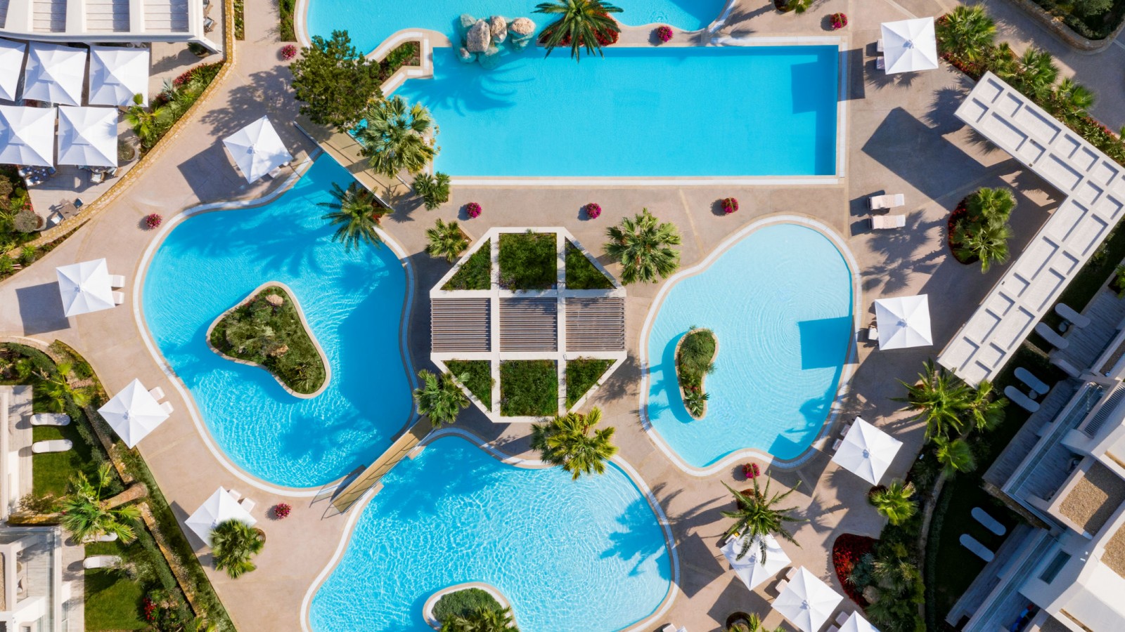 Porto Sani Pool Aerial View