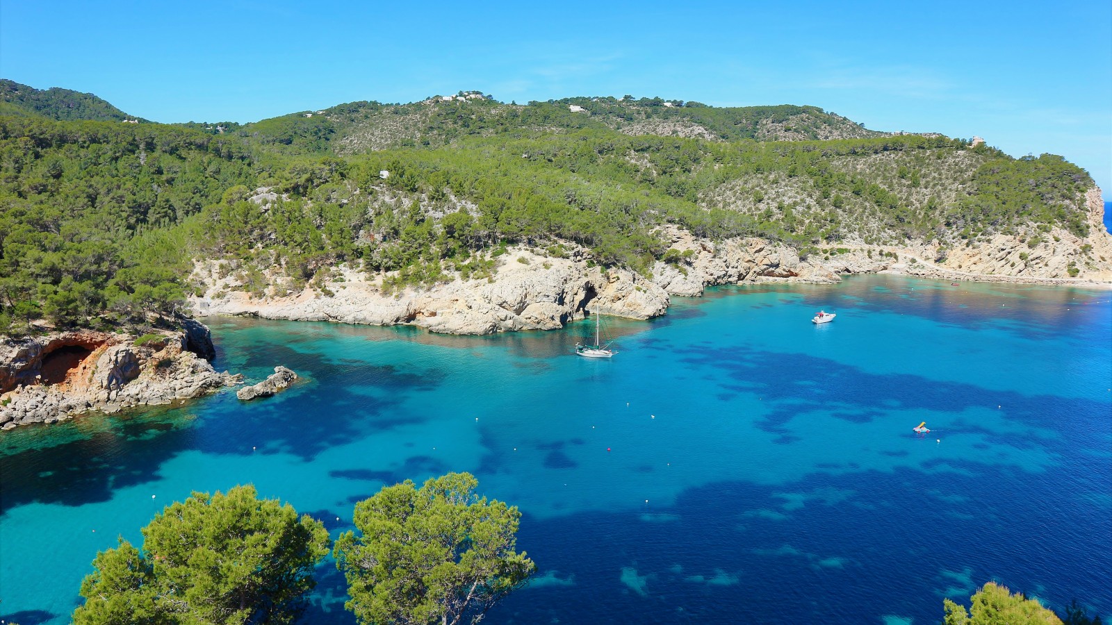 The Sant Miquel coastline in incredible Ibiza