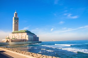 The rande Mosquée Hassan II is the largest mosque in Morocco and the fifth largest in the world