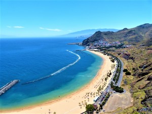 The sun-soaked coastline of Tenerife, the largest of the Canary Islands