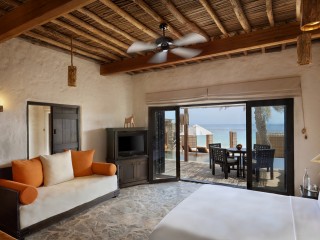 Pool Villa Suite Beach Front at the Six Senses Zighy Bay